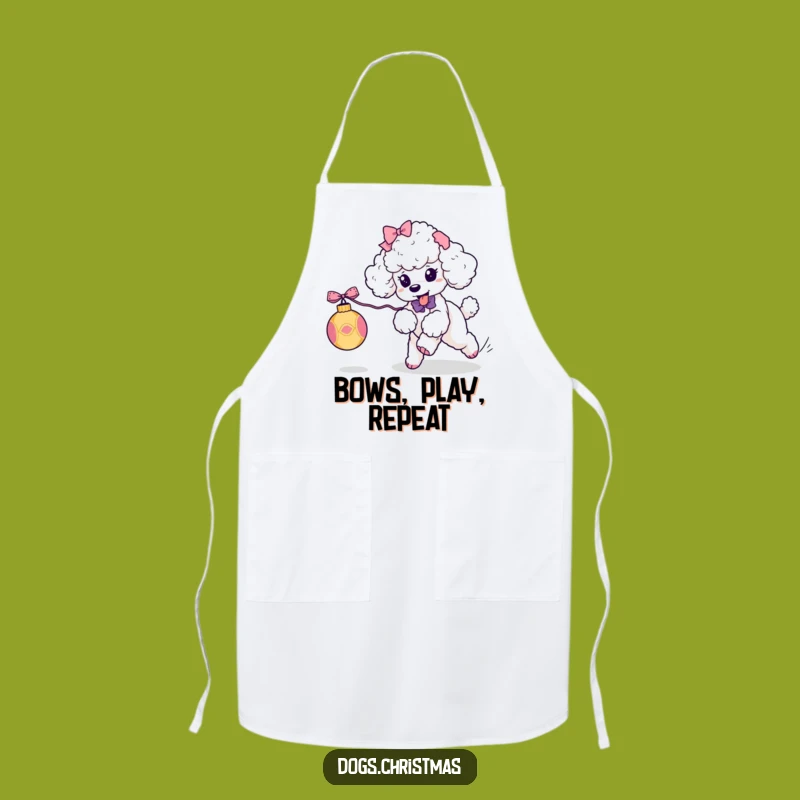 Funny Kawaii Poodle Ornament Chase Apron: Playful Kitchen Wear Perfect Funny Gift