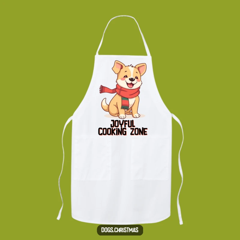 Funny Festive Dog Apron: Cook with Joy and Happy Vibes