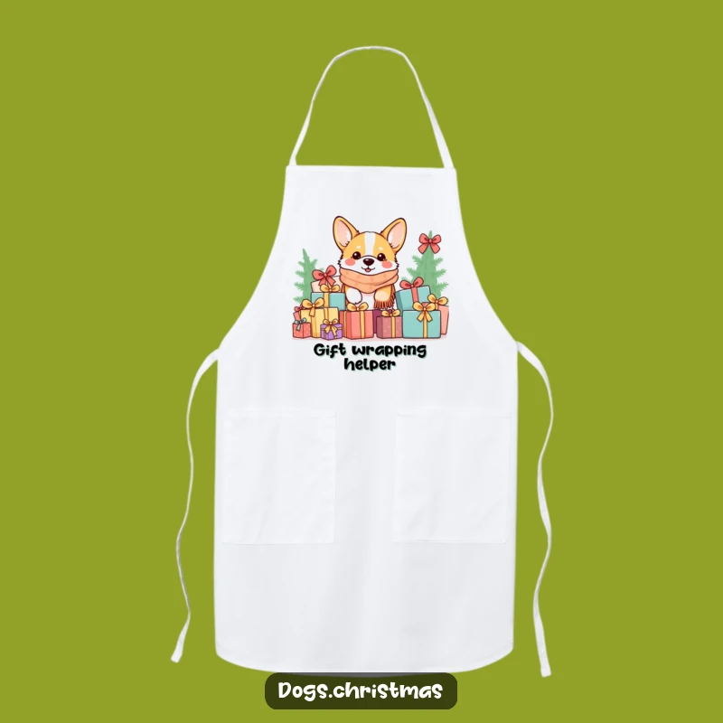 Funny Kawaii Corgi Gift Pile Apron: Cozy Kitchen Wear Perfect Funny Gift