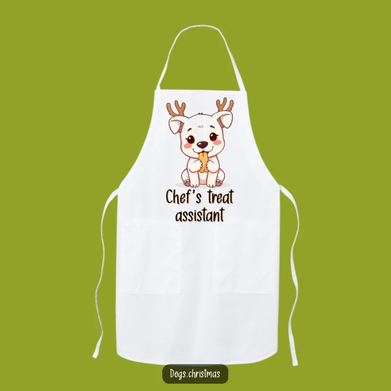 Funny Kawaii Dog Antlers Apron - Cute Kitchen Gift for Dog Lovers