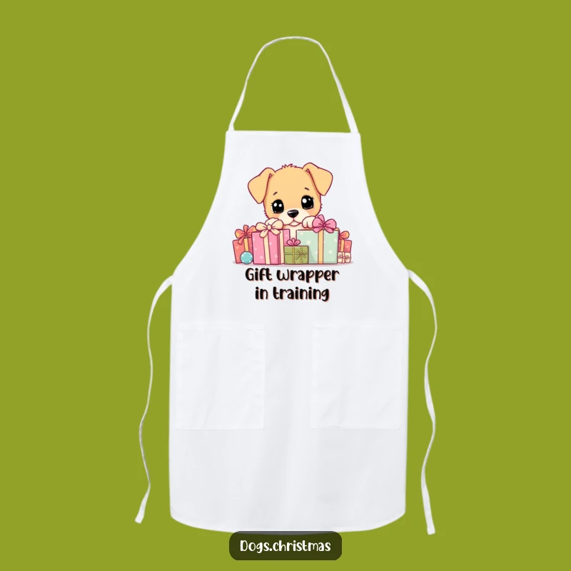 Funny Puppy Gift Apron: Kitchen Dog Peeking, Practical Funny Gift for Bakers