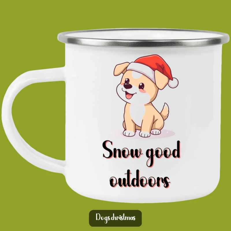 Durable Funny Santa Dog Camping Mug - Cute Christmas Pup Gift for Outdoors