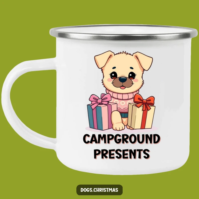 Funny Festive Dog Sweater Camp Mug: Holiday Pup Outdoor Gift, Cozy Vibes