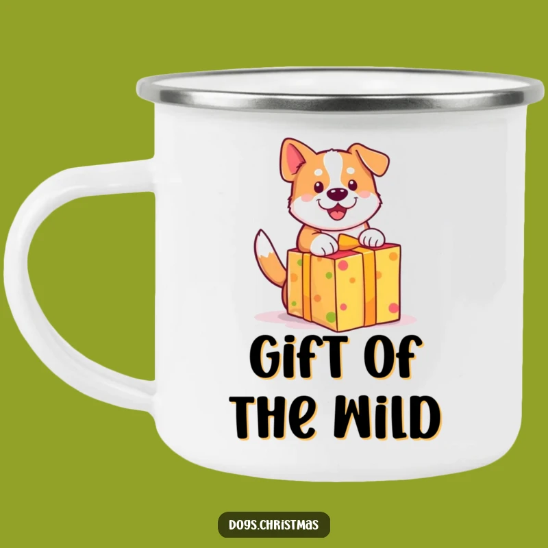 Durable Funny Dog Gift Camping Mug - Wagging Tail Pup Present Lover