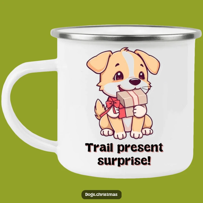 Funny Dog Present Camping Mug: Wagging Tail Outdoor Drinkware