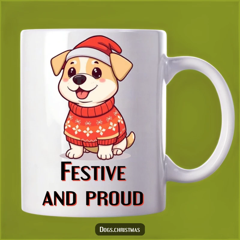 Funny Dog Christmas Sweater Mug: Proud Pup Holiday Gift for Dog Lovers