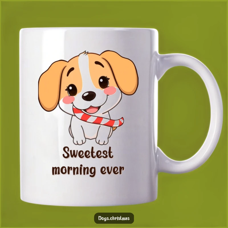 Funny Dog Candy Cane Grin Mug: Perfect Playful Pup Gift for Holiday Cheer & Laughter