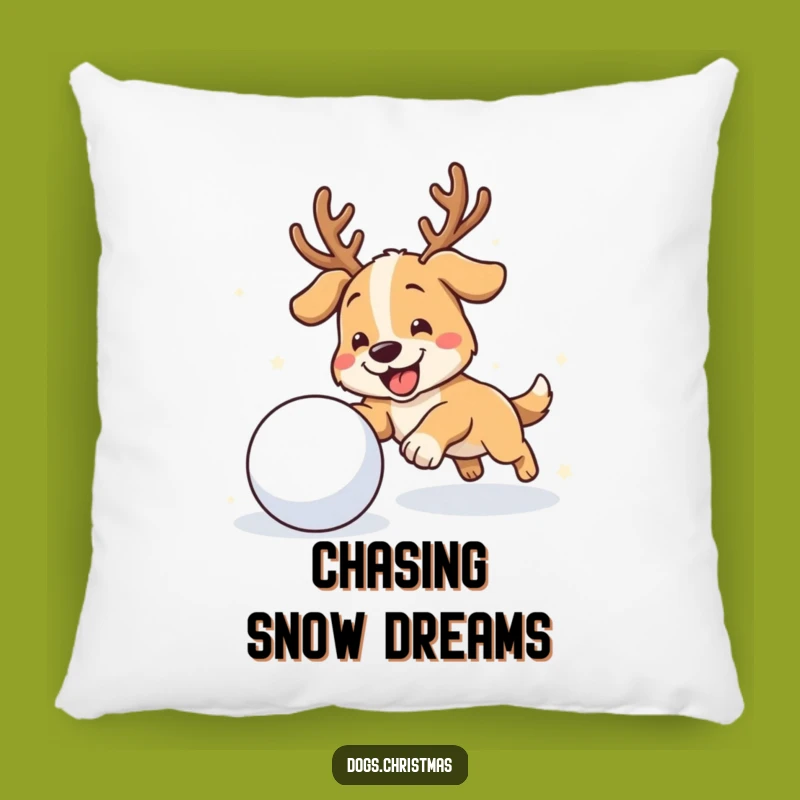 Cozy Funny Antler Dog Pillow: Festive Winter Comfort and Charm