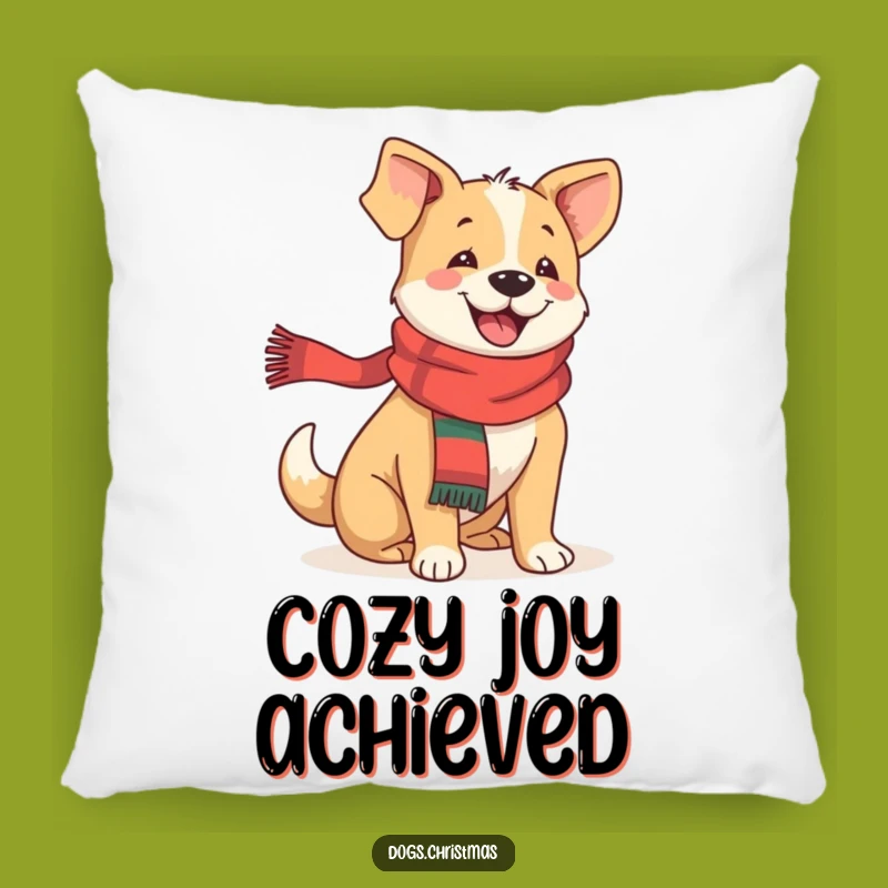 Cozy Funny Festive Dog Pillow: Comfort and Joy for Happy Homes