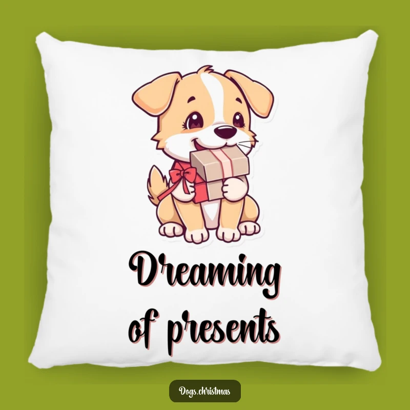 Funny Dog Present Pillow: Wagging Tail Cushion for Cozy Comfort