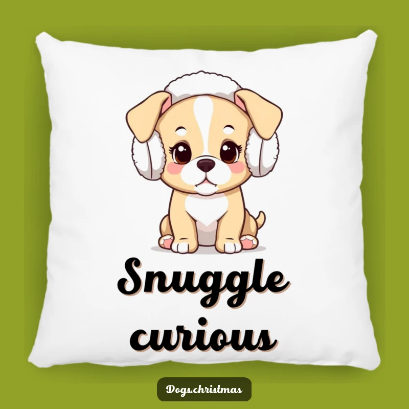 Funny Kawaii Puppy Pillow: Cozy Curious Dog Cushion, Adorable Festive Decor Gift