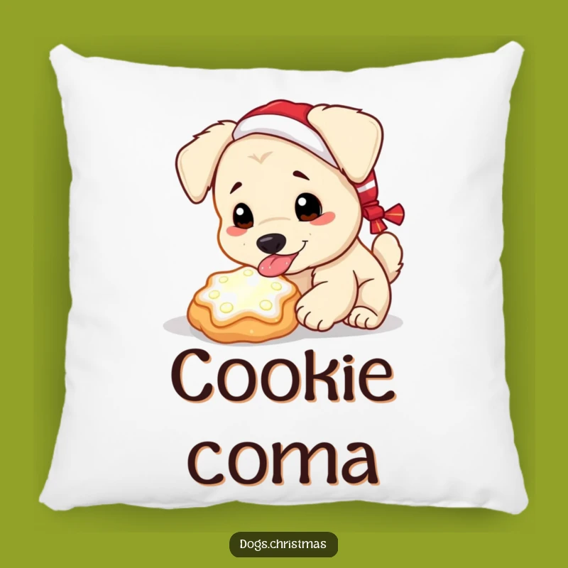 Funny Magical Cookie Dog Pillow: Cozy Christmas Pup Cushion, Gift Decor