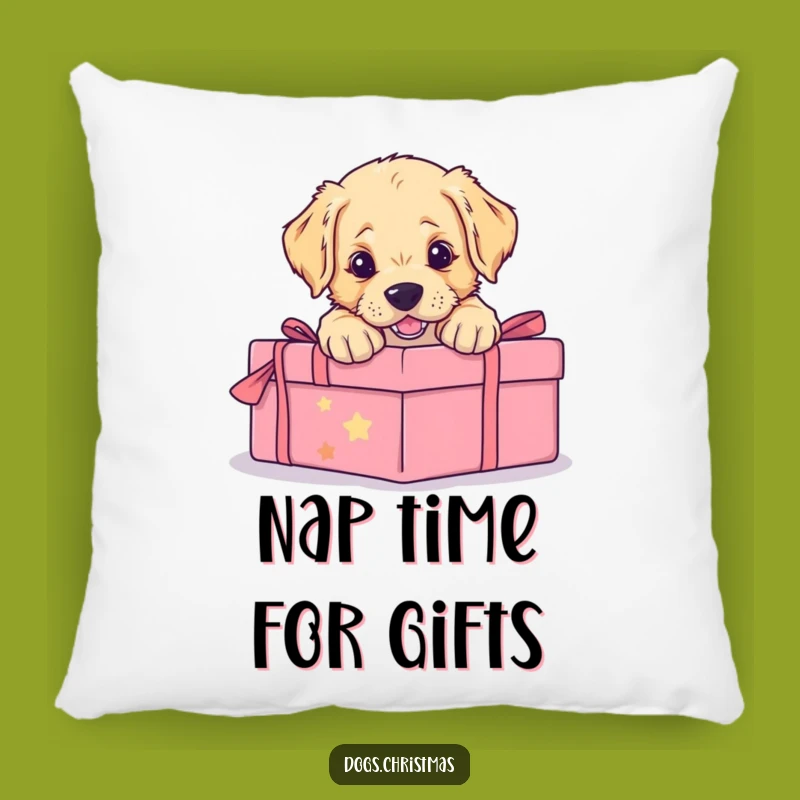 Funny Golden Retriever Puppy Pouncing Pillow - Cozy Cute Dog Accent Pillow Gift