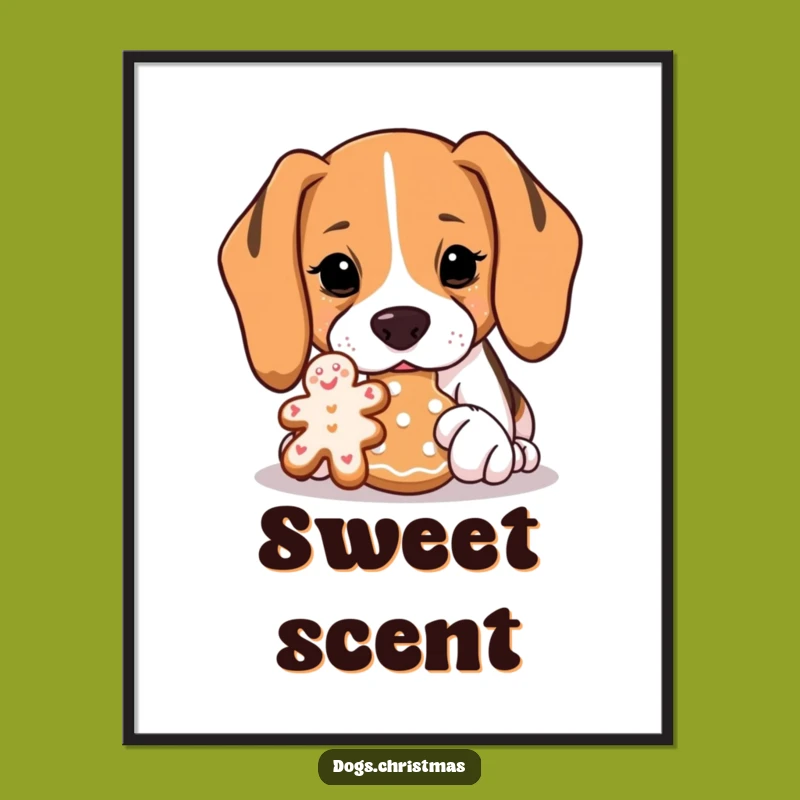 Funny Beagle Cookie Sniff Digital Art - Hungry Dog Download Gift