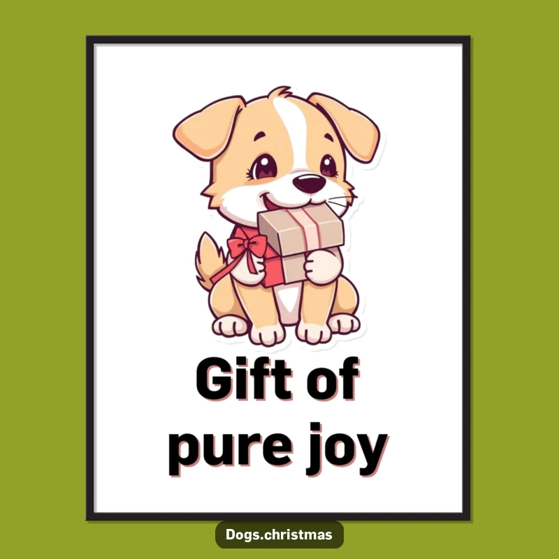 Funny Dog Present Digital Art: Wagging Tail Dog Downloadable Art