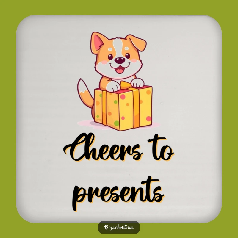 Protective Funny Dog Gift Coaster - Wagging Tail Pup Present Lover