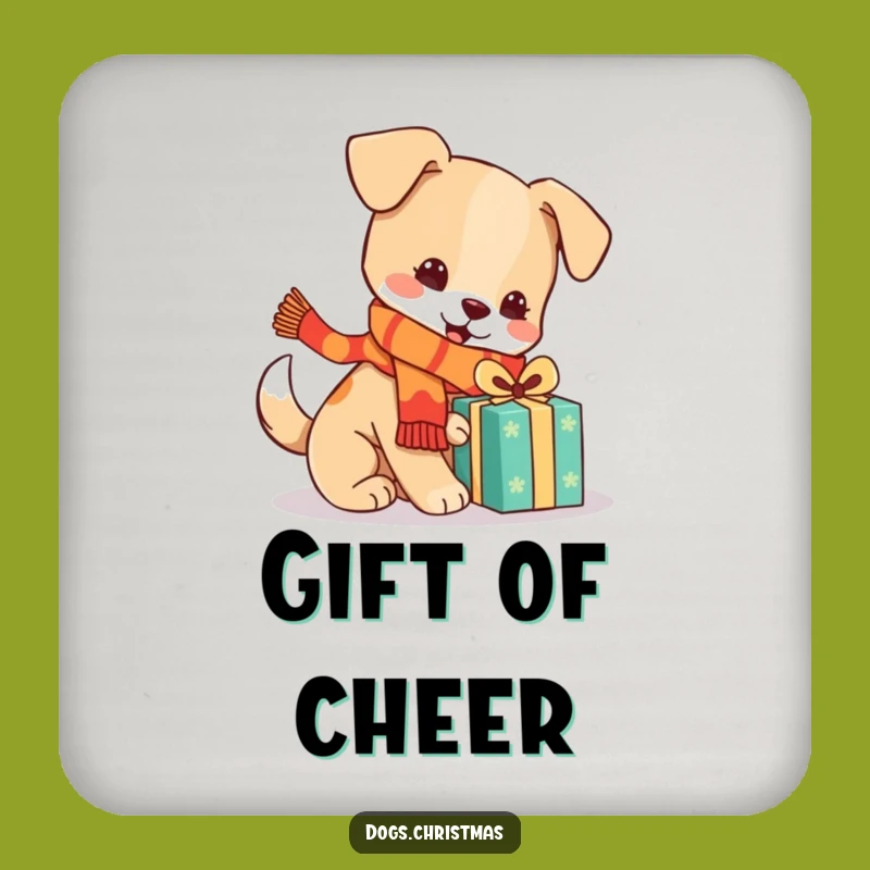 Funny Festive Dog Coaster, Holiday Pup Decor, Perfect Holiday Gift
