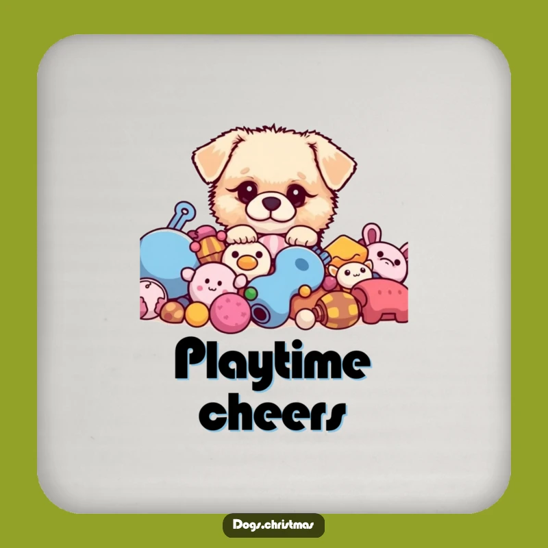 Funny Kawaii Dog Coaster, Fluffy Pup Decor, Cute Home Accessory Gift