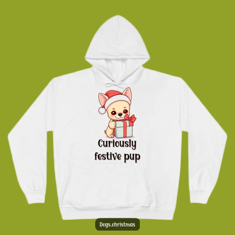 Cozy Funny Kawaii Chihuahua Santa Hoodie - Warm Festive Gift
