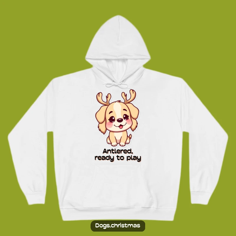 Funny Reindeer Dog Hoodie: Cozy Antler Pup, Warm Funny Gift for Winter