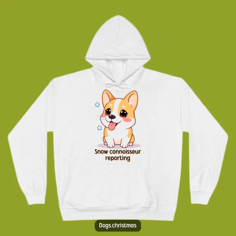 Funny Corgi Snowflake Hoodie - Cozy Winter Dog Christmas Gift