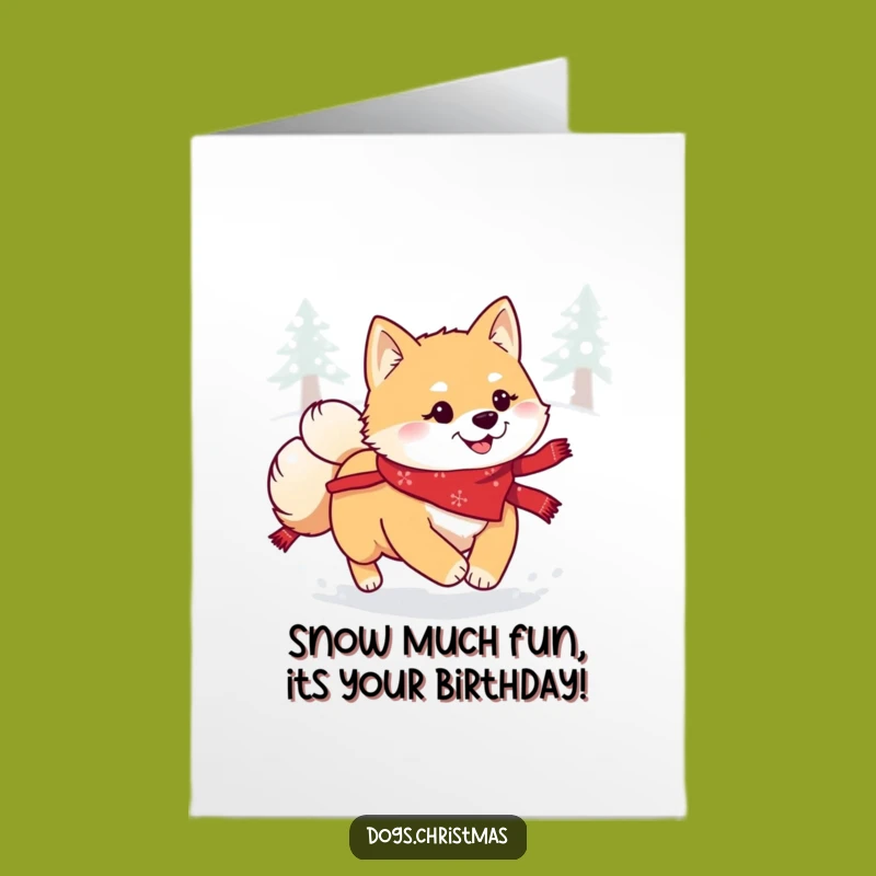 Free Printable Shiba Inu Birthday Card: Funny Kawaii Dog Downloadable Gift