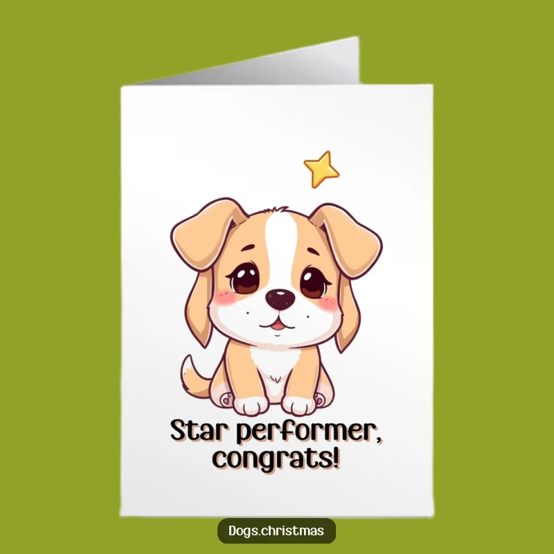 Free Printable Congrats Card: Hopeful Dog Star Gaze, Perfect Downloadable Celebration Gift