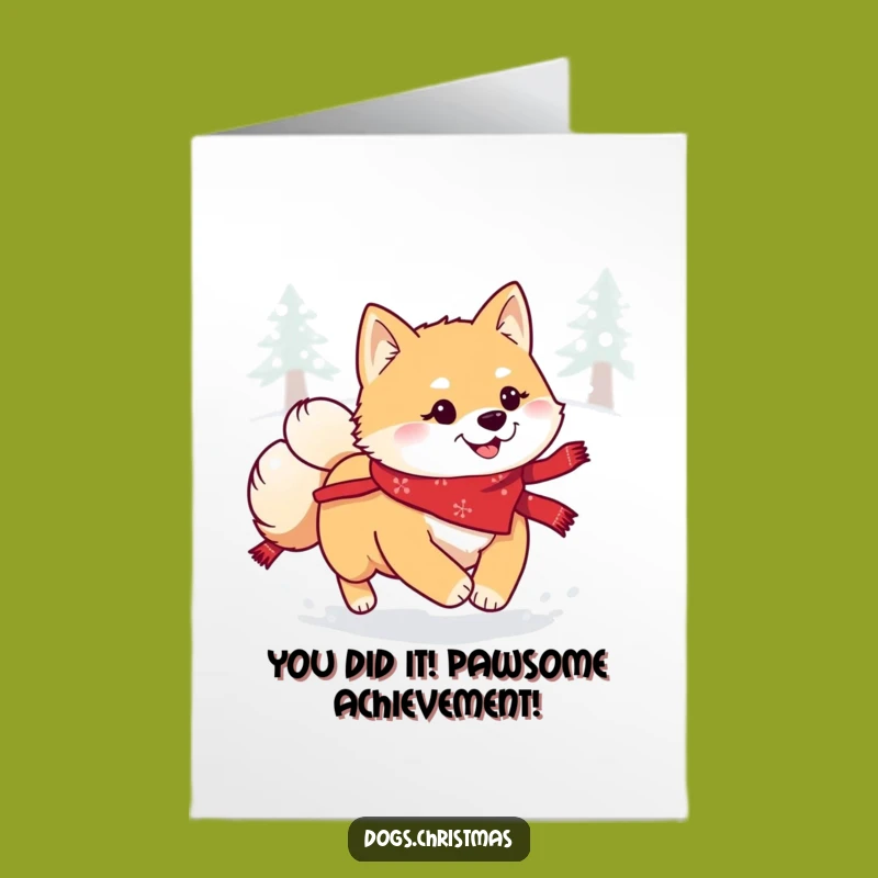 Free Printable Shiba Inu Congrats Card: Funny Kawaii Dog Downloadable