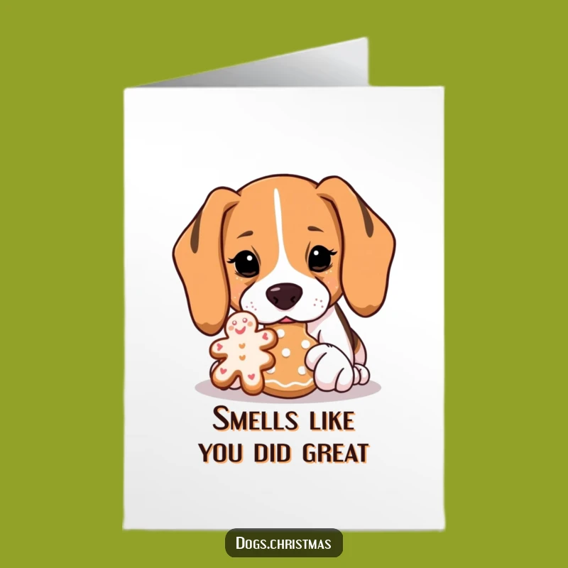 Free Printable Thank You Card: Beagle's Cookie Fascination, Funny Downloadable Gratitude
