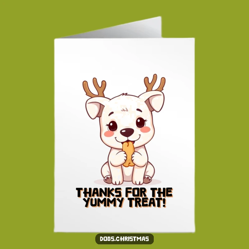 Free Printable Thank You Card: Cute Kawaii Dog Begging for Treats Download