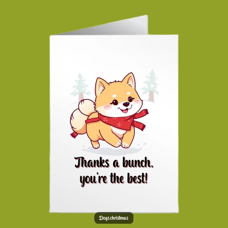 Free Printable Shiba Inu Thank You Card: Funny Kawaii Dog Gift