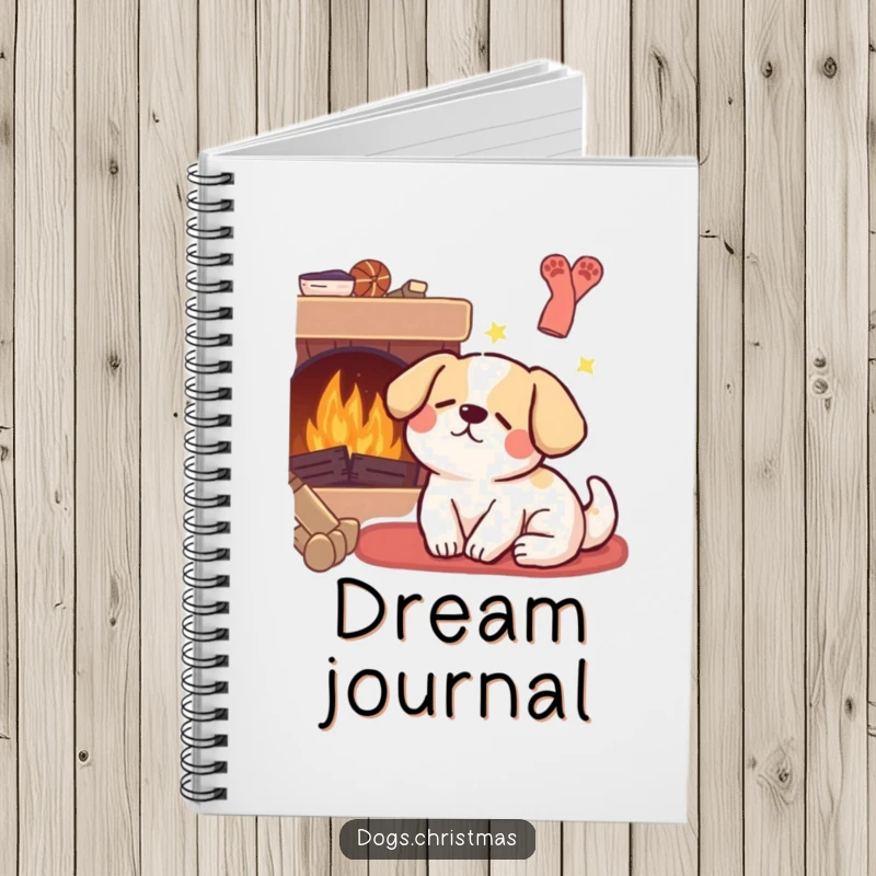 Funny Kawaii Dog Notebook: A sleeping dog dreams peacefully, perfect for jotting down funny notes and creative ideas in cute style.