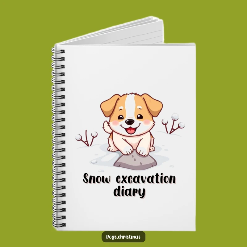 Funny Dog Snow Digging Notebook - Hilarious Journal for Pet Lovers Gift!