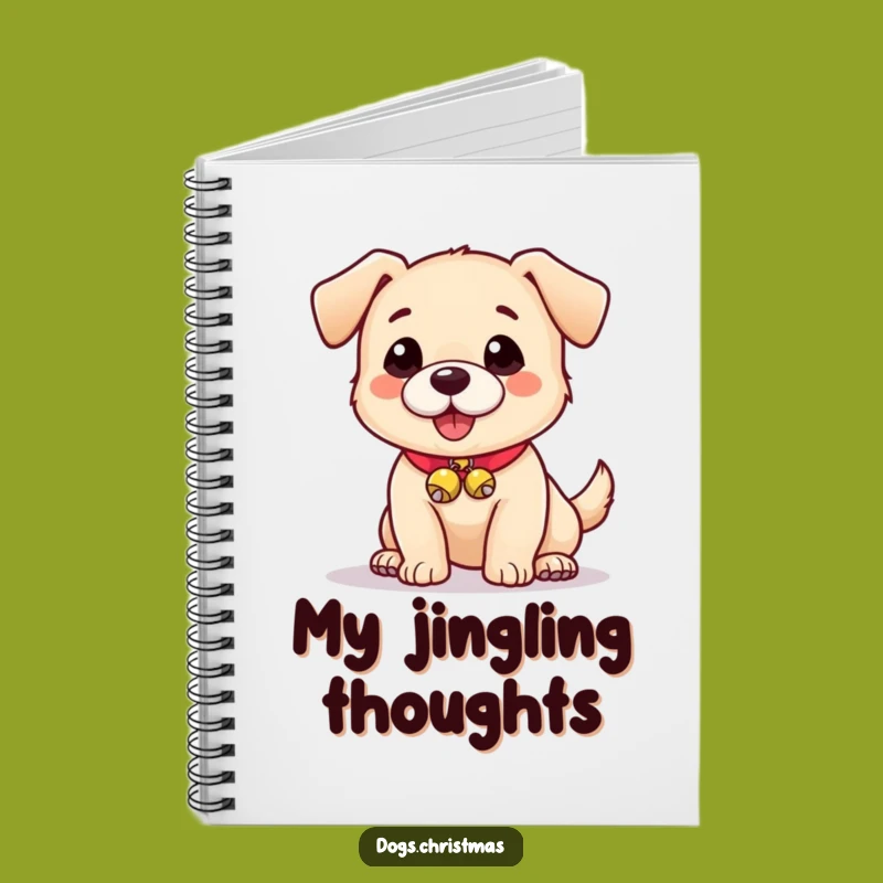 Funny Dog With Bells Notebook - Adorable & Hilarious Journal Gift!