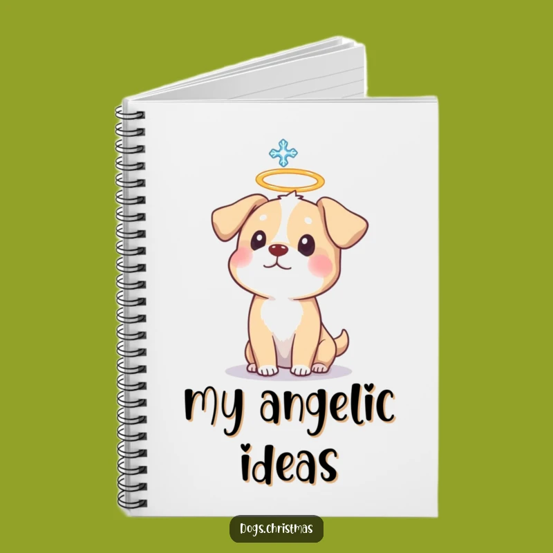 Funny Dog Halo Notebook: Jot Down Ideas with this Surprised Pup's Hilarious Halo & Snowflake