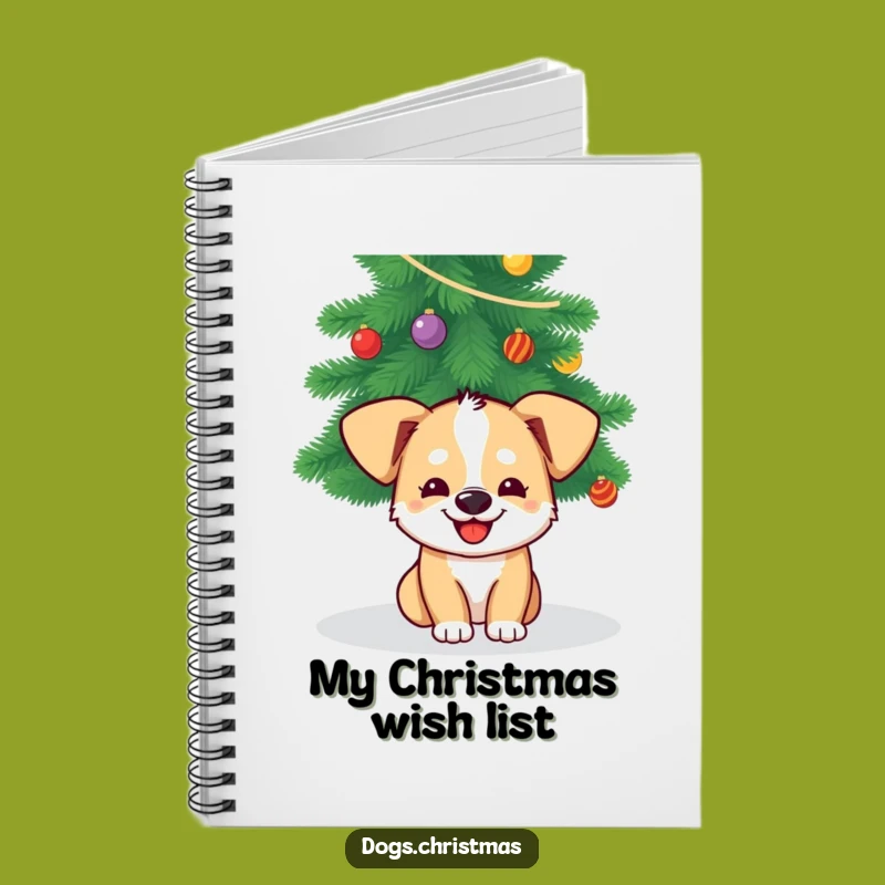 Funny Dog Christmas Notebook: Grinning Pup Holiday Journal