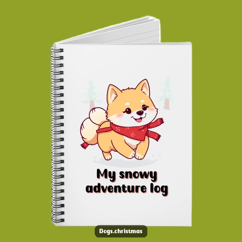 Funny Kawaii Shiba Inu Snow Notebook: Hilarious Journaling for Festive Ideas!