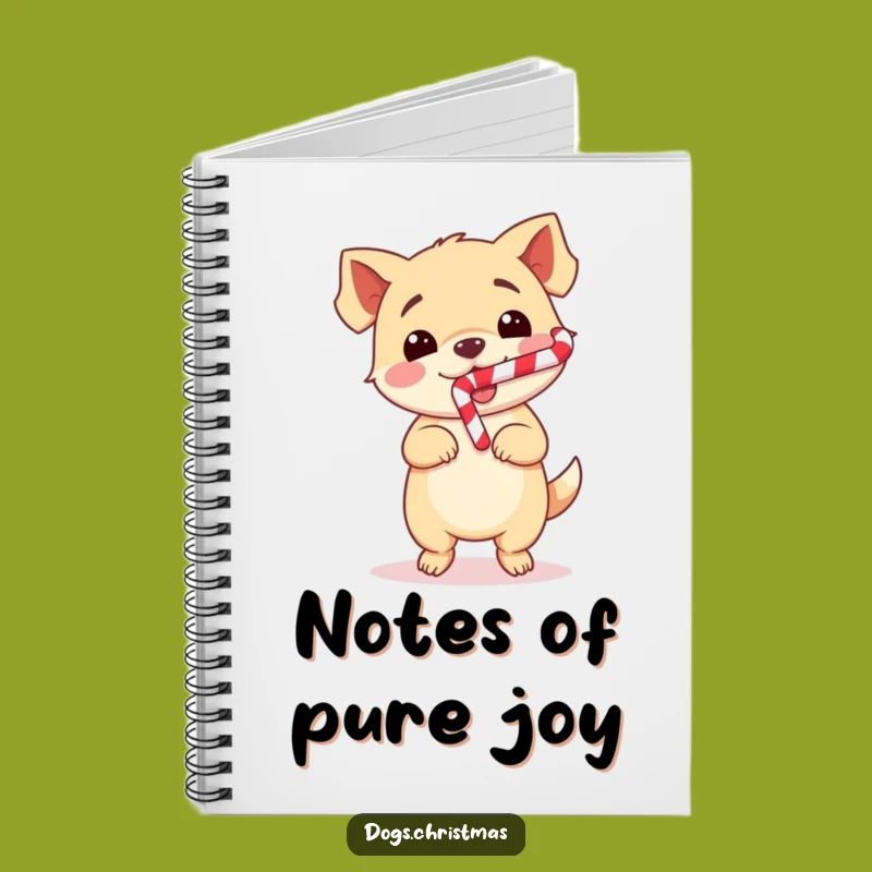 Funny Dog Dance Notebook: Kawaii Pup Candy Cane Journal, Perfect Humorous Gift!