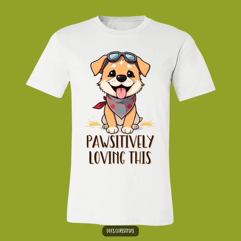 Funny Dog T-Shirt: Festive Pup Panting with Outdoor Joy, Amazing Funny Gift