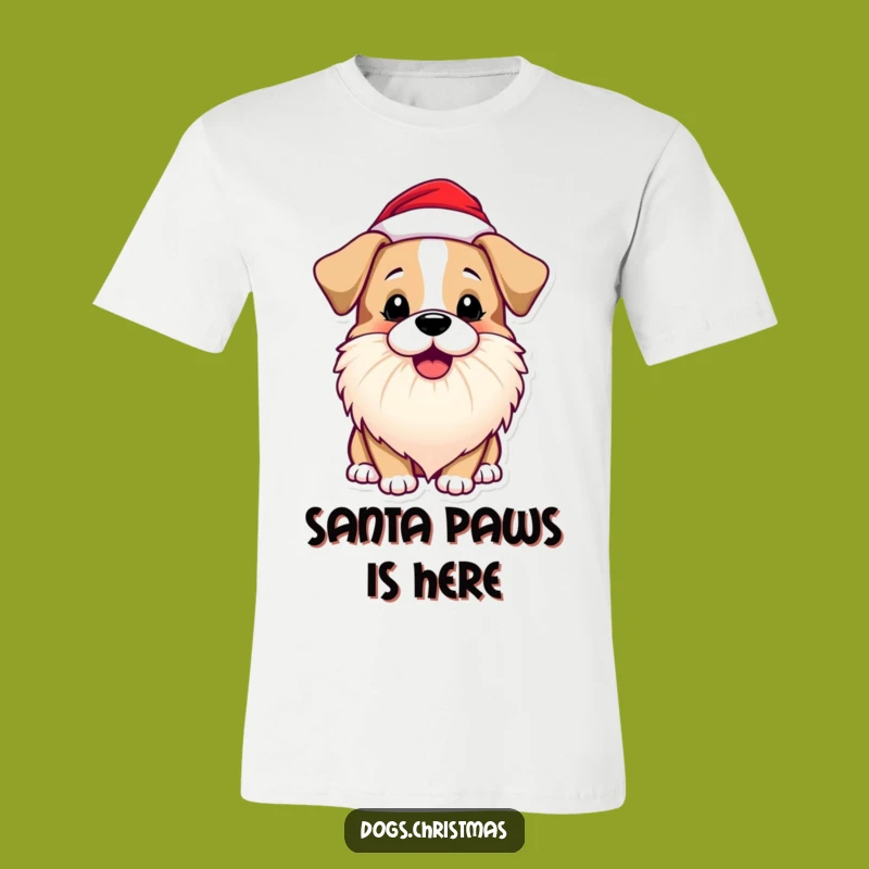 Funny Dog Santa Beard T-Shirt: Playful Bark, Festive Pup Gift