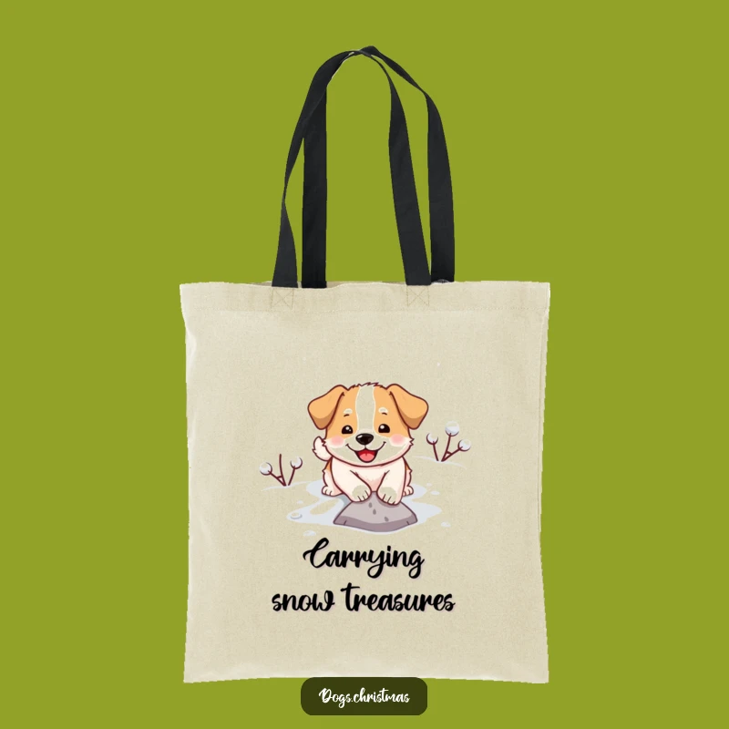 Funny Dog Snow Digging Tote Bag - Chic & Hilarious Pet Lover Accessory Gift!