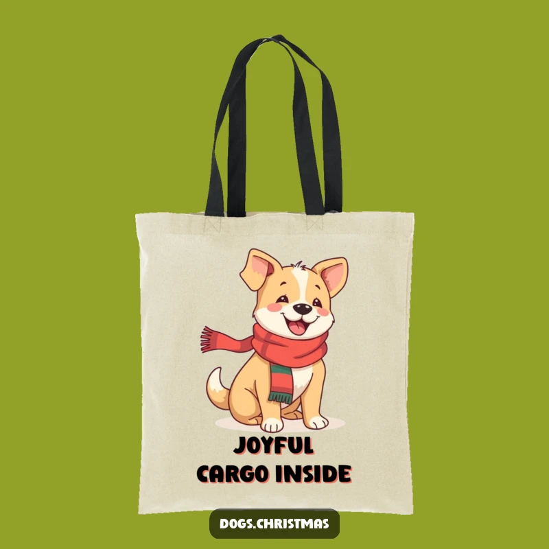 Funny Festive Dog Tote Bag: Carry Happiness and Essentials Daily